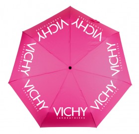 Зонт с логотипом VICHY розовый Зонт с логотипом VICHY розовый